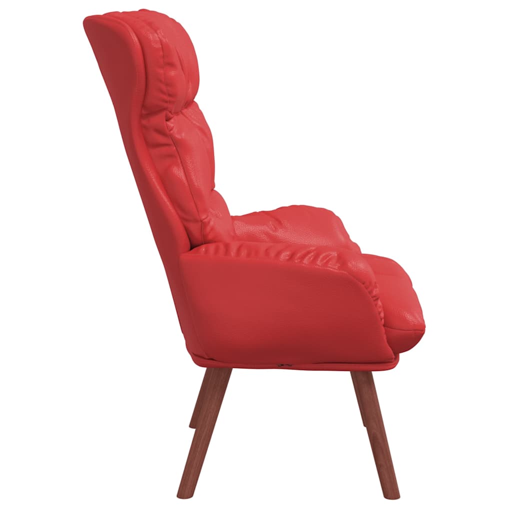 Relaxing Chair Red 69 x 74 x 93 cm Faux leather
