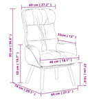 Relaxing Chair Red 69 x 74 x 93 cm Faux leather