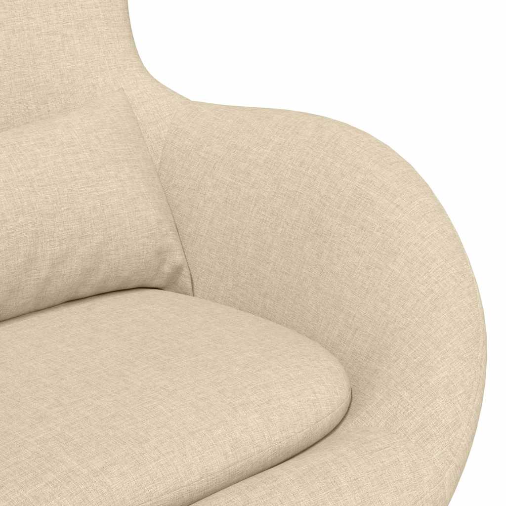 Egg Chair Cream 63 x 73 x 90 cm Fabric