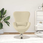 Egg Chair Cream 63 x 73 x 90 cm Fabric
