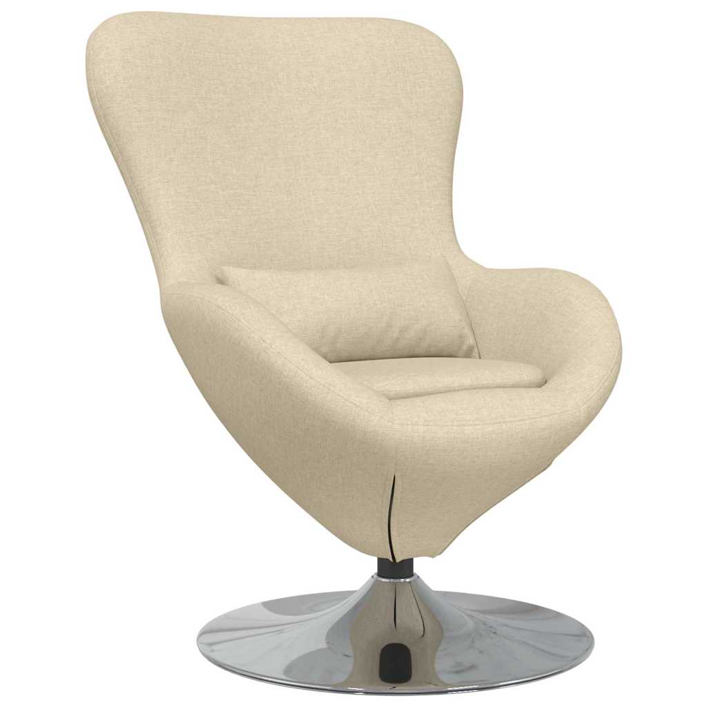 Egg Chair Cream 63 x 73 x 90 cm Fabric