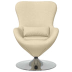 Egg Chair Cream 63 x 73 x 90 cm Fabric