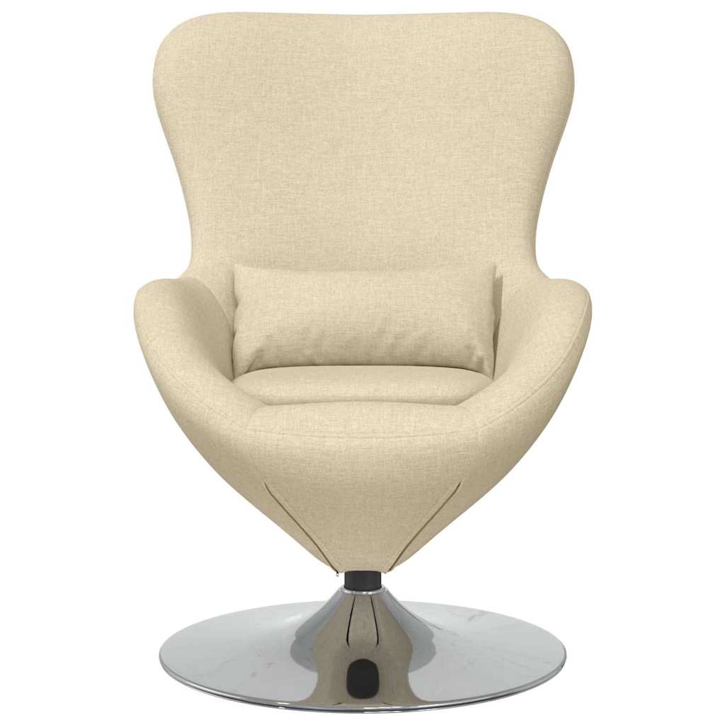 Egg Chair Cream 63 x 73 x 90 cm Fabric