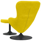 Egg Chair with Footstool Yellow 63 x 73 x 90 cm Velvet