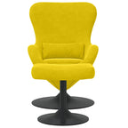 Egg Chair with Footstool Yellow 63 x 73 x 90 cm Velvet