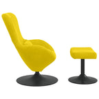 Egg Chair with Footstool Yellow 63 x 73 x 90 cm Velvet