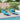 Sun Lounger Folding 2-person 2 pcs Blue 58 x 188 x 77cm Fabric