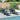 Folding Sun Lounger Folding 2 pcs Blue 56 x 190 x 81cm Fabric