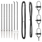 Fence Post 7 pcs Grey Steel