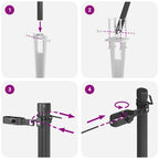 Fence Post 13 pcs Grey Steel