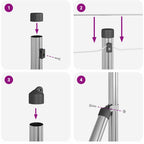 Fence Post 13 pcs Silver Steel