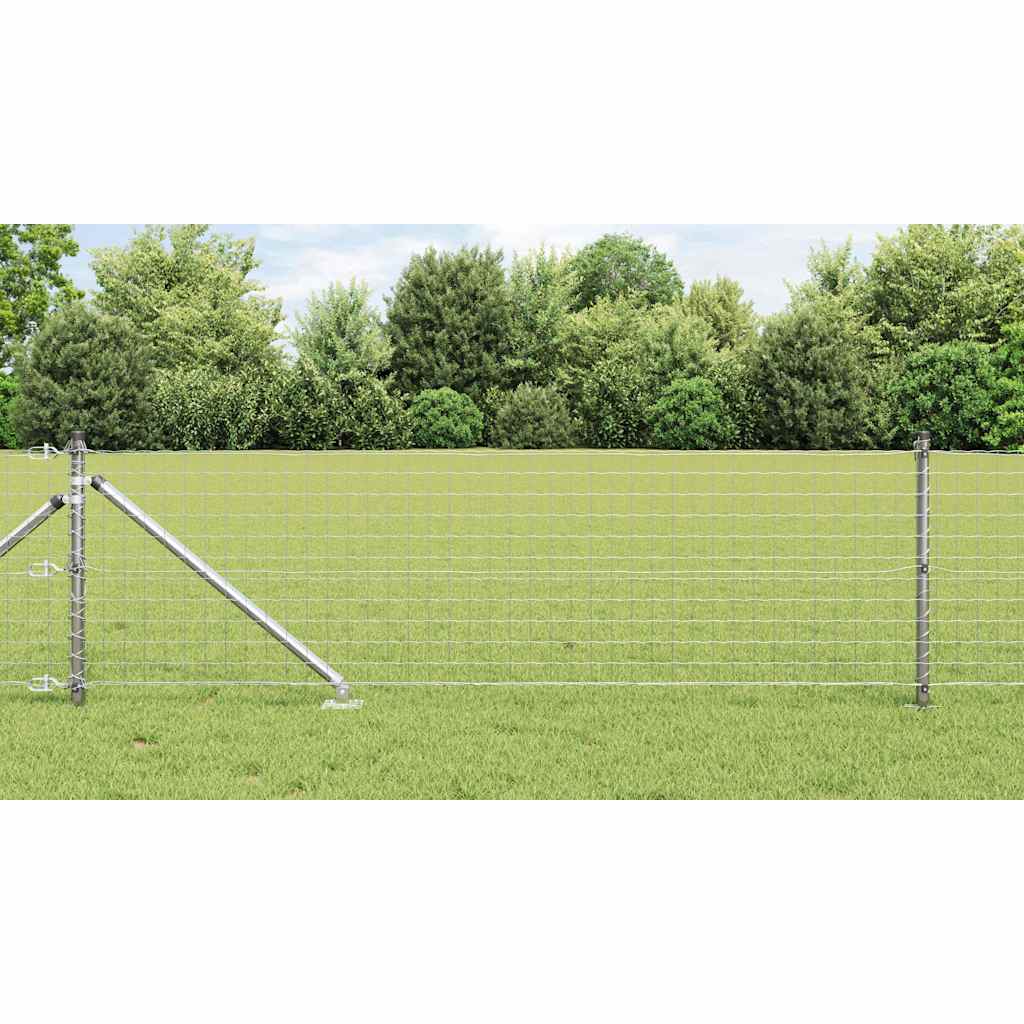 Fence Post 7 pcs Silver Steel