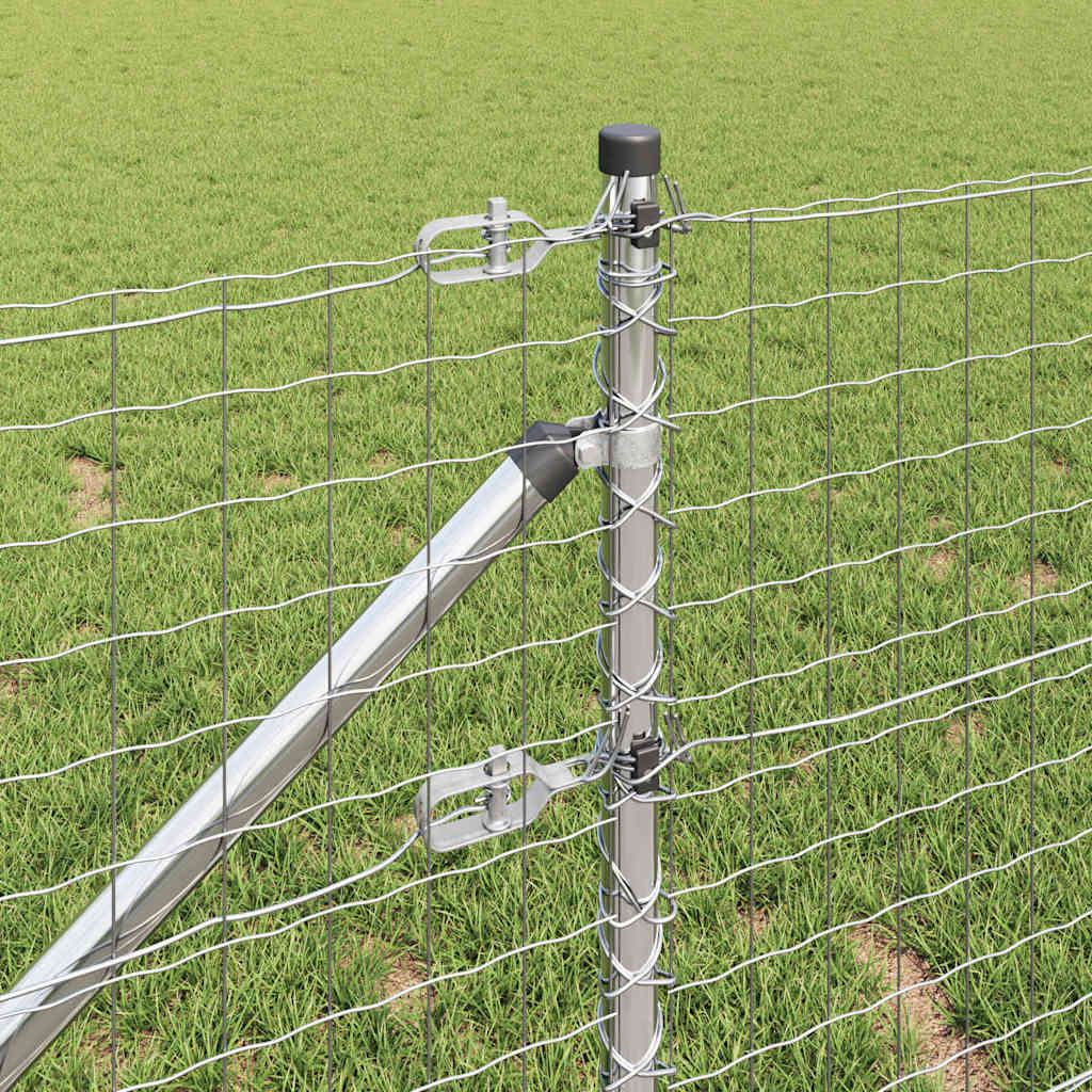 Fence Post 7 pcs Silver Steel