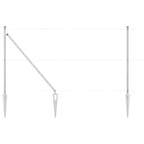 Fence Post 13 pcs Silver Steel