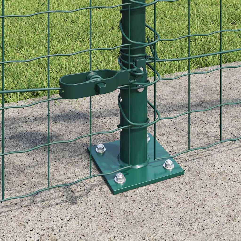 Fence Post 13 pcs Green Steel