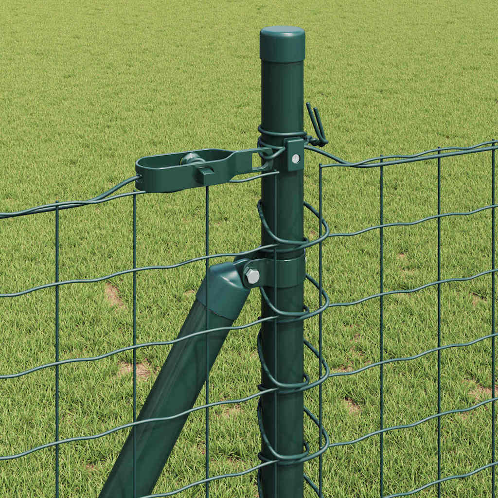 Fence Post 13 pcs Green Steel