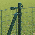 Fence Post 7 pcs Green Steel