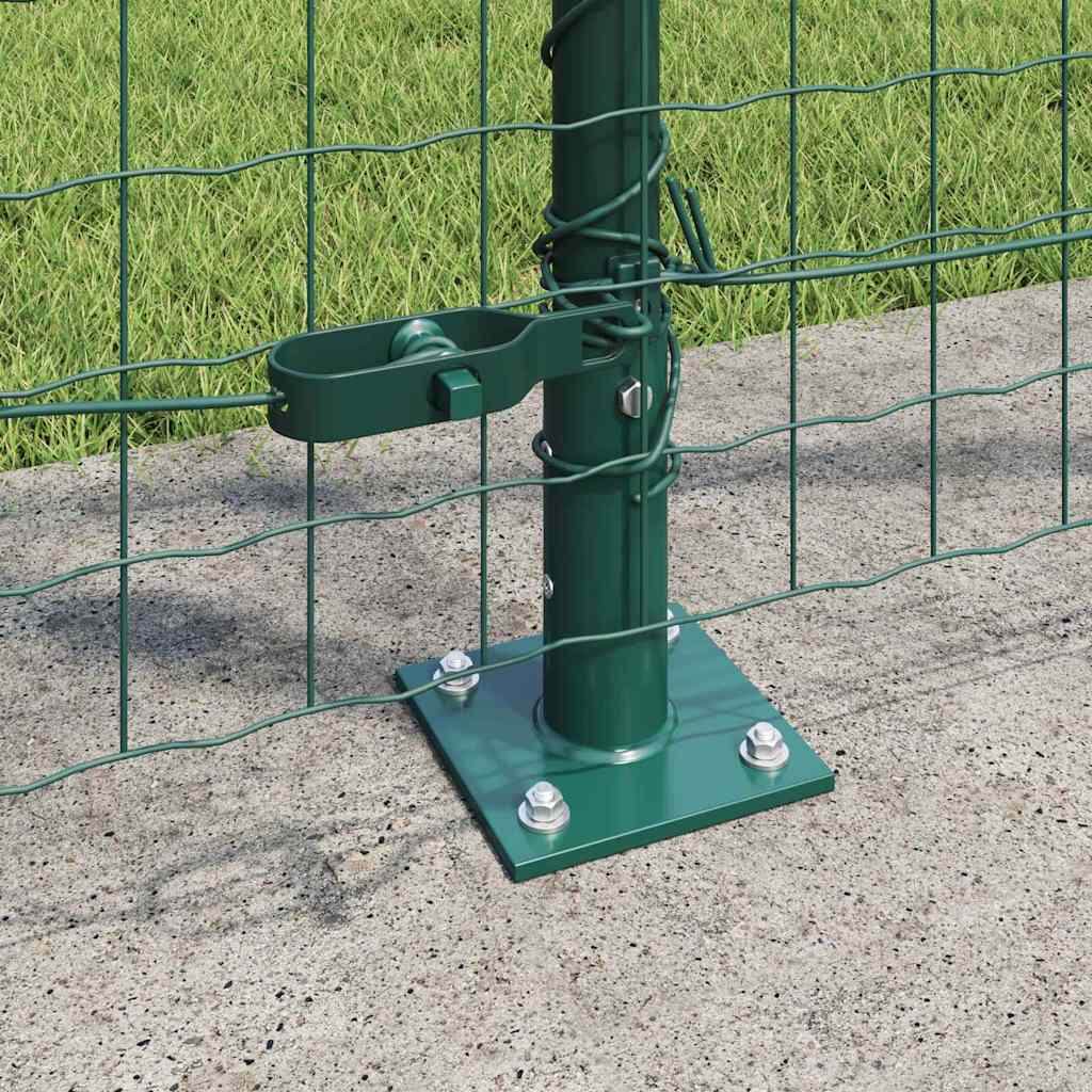 Fence Post 7 pcs Green Steel