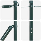 Fence Post 13 pcs Green Steel