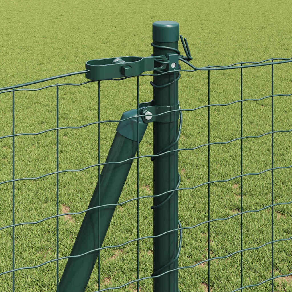 Fence Post 13 pcs Green Steel
