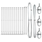 Fence Post 13 pcs Silver Steel