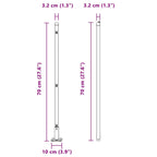 Fence Post 7 pcs Silver Steel