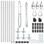 Fence Post 7 pcs Silver Steel