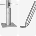 Fence Post 7 pcs Silver Steel