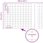 Wild Fence Hot Dip Galvanized 1000 x 140 x 0.18 cm Iron