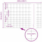 Field Fence Silver 25 x 1.2 m Galvanised steel