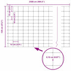 Field Fence Silver 25 x 1.2 m Galvanised steel