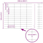 Field Fence Silver 25 x 1.2 m Galvanised steel