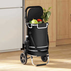 Shopping Trolley Black 36.5 x 46.5 x 100.5 cm Oxford fabric