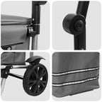 Shopping Trolley Grey 36.5 x 46.5 x 100.5 cm Oxford fabric