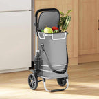Shopping Trolley Grey 36.5 x 46.5 x 100.5 cm Oxford fabric