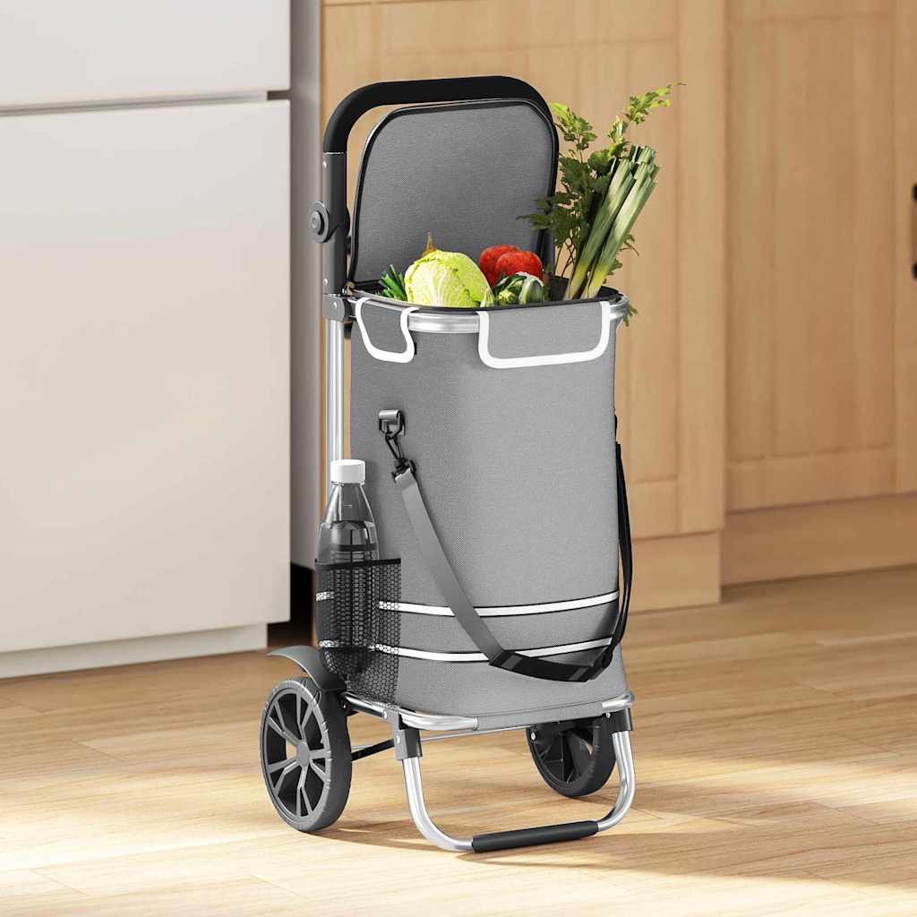 Shopping Trolley Grey 36.5 x 46.5 x 100.5 cm Oxford fabric