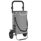 Shopping Trolley Grey 36.5 x 46.5 x 100.5 cm Oxford fabric