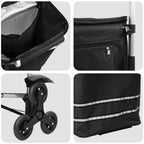 Shopping Trolley Folding Black 47 x 39 x 100.5 cm Oxford fabric