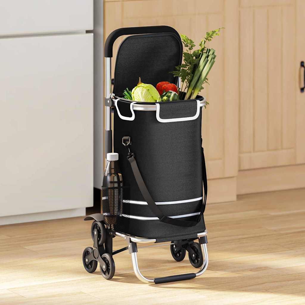 Shopping Trolley Folding Black 47 x 39 x 100.5 cm Oxford fabric