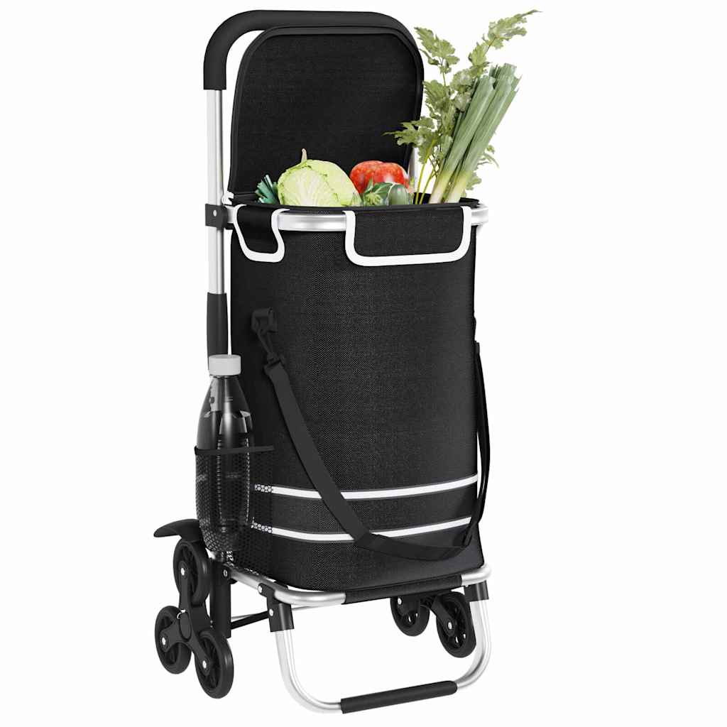 Shopping Trolley Folding Black 47 x 39 x 100.5 cm Oxford fabric