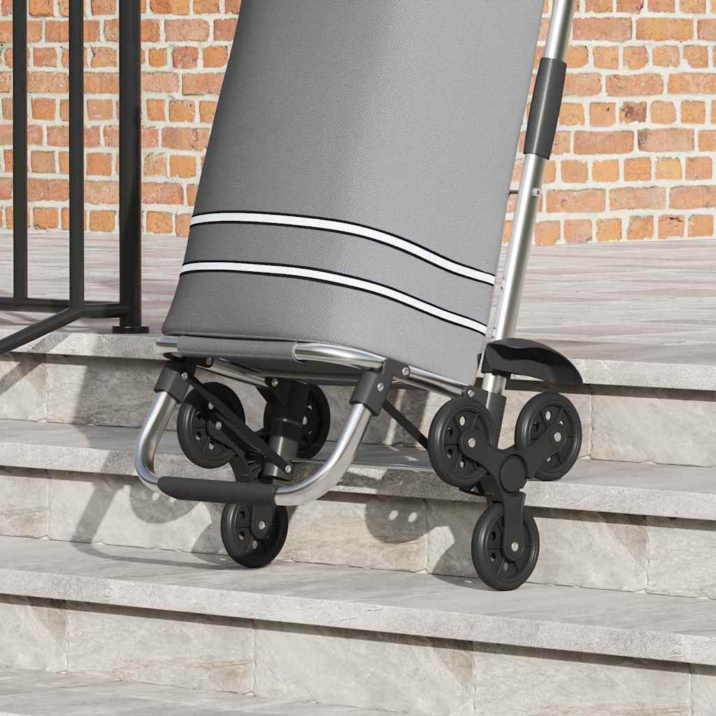 Shopping Trolley Folding Grey 47 x 39 x 100.5 cm Oxford fabric