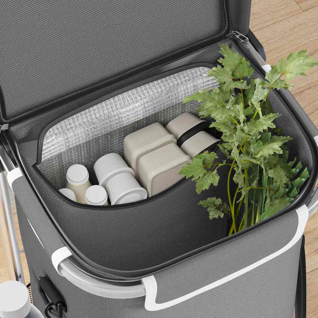 Shopping Trolley Folding Grey 47 x 39 x 100.5 cm Oxford fabric