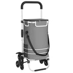 Shopping Trolley Folding Grey 47 x 39 x 100.5 cm Oxford fabric