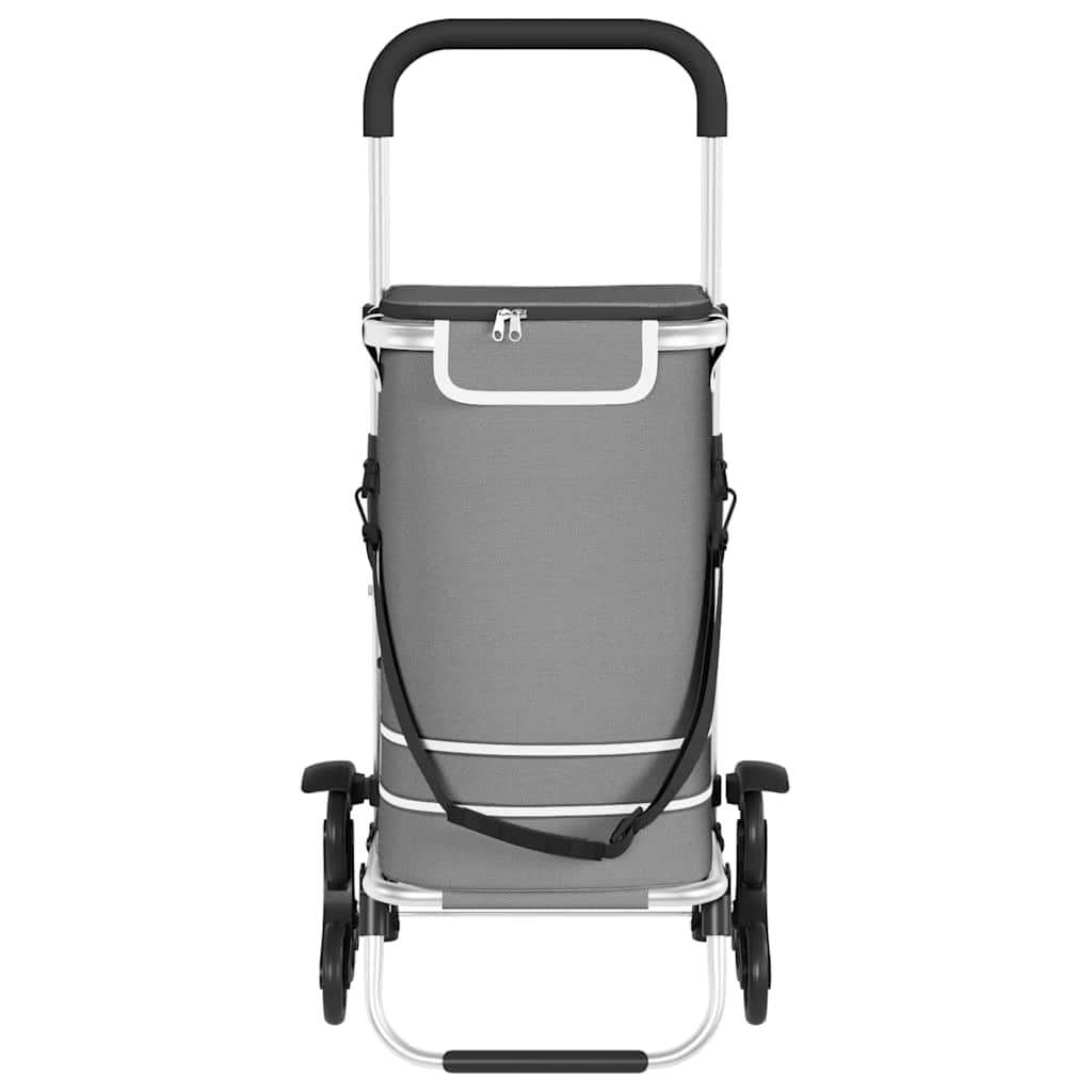Shopping Trolley Folding Grey 47 x 39 x 100.5 cm Oxford fabric