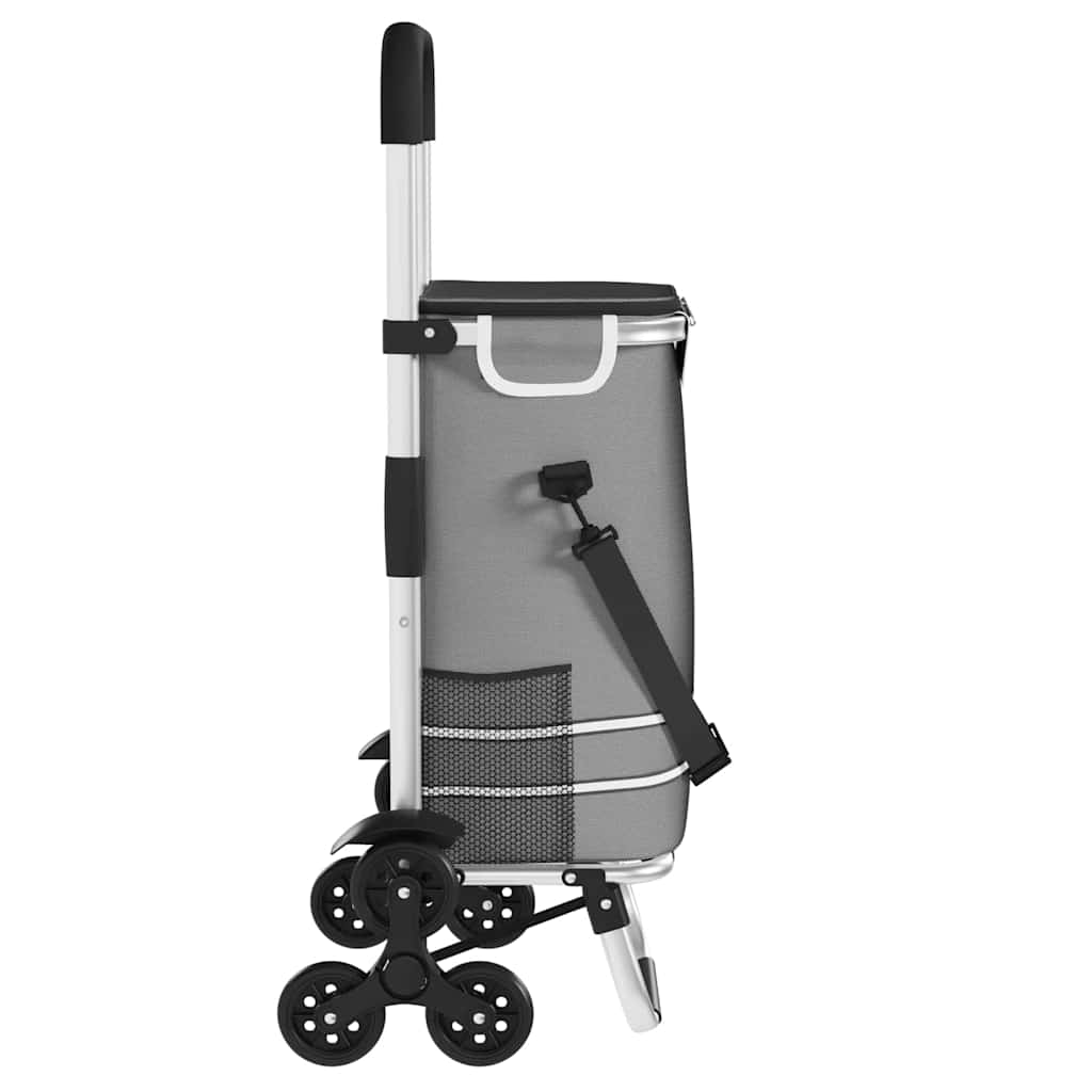 Shopping Trolley Folding Grey 47 x 39 x 100.5 cm Oxford fabric