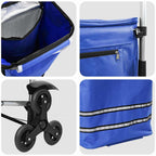 Shopping Trolley Folding Blue 47 x 39 x 100.5 cm Oxford fabric