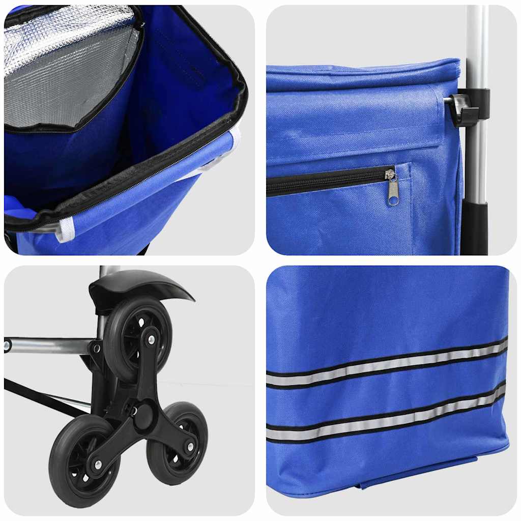 Shopping Trolley Folding Blue 47 x 39 x 100.5 cm Oxford fabric