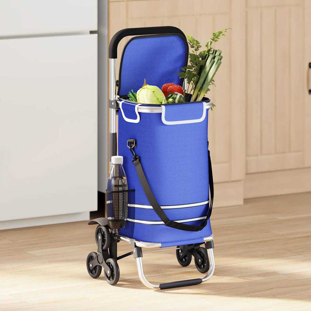 Shopping Trolley Folding Blue 47 x 39 x 100.5 cm Oxford fabric