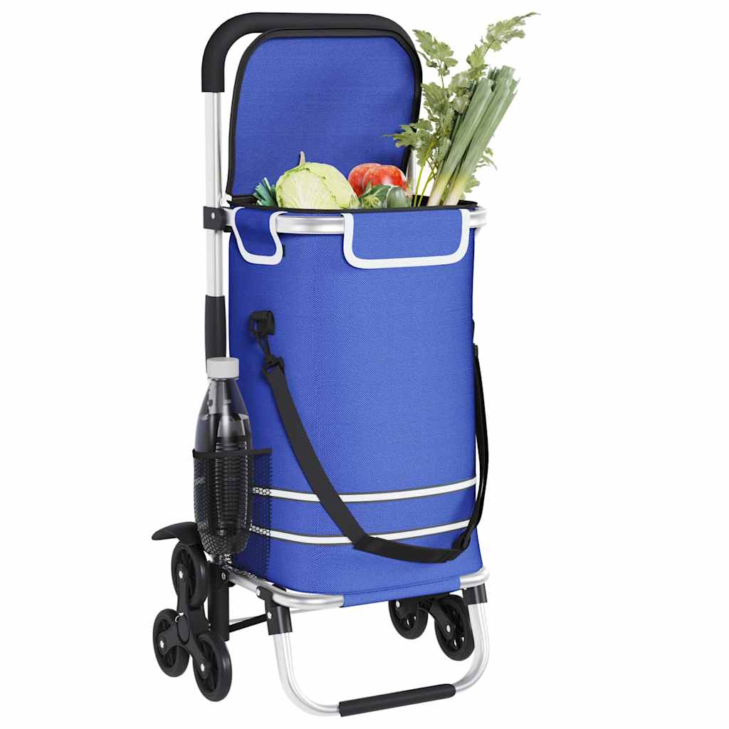 Shopping Trolley Folding Blue 47 x 39 x 100.5 cm Oxford fabric