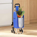 Shopping Trolley Folding Blue 39.5 x 33 x 93 cm Oxford fabric